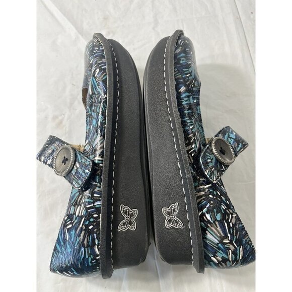 Alegria Paloma Blue Collage Clogs size 7 - Picture 11 of 15